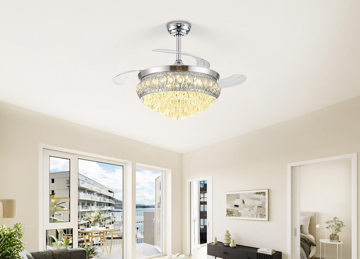 Crystal Ceiling Fans & Fandeliers