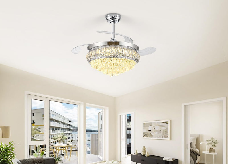 Crystal Ceiling Fans & Fandeliers