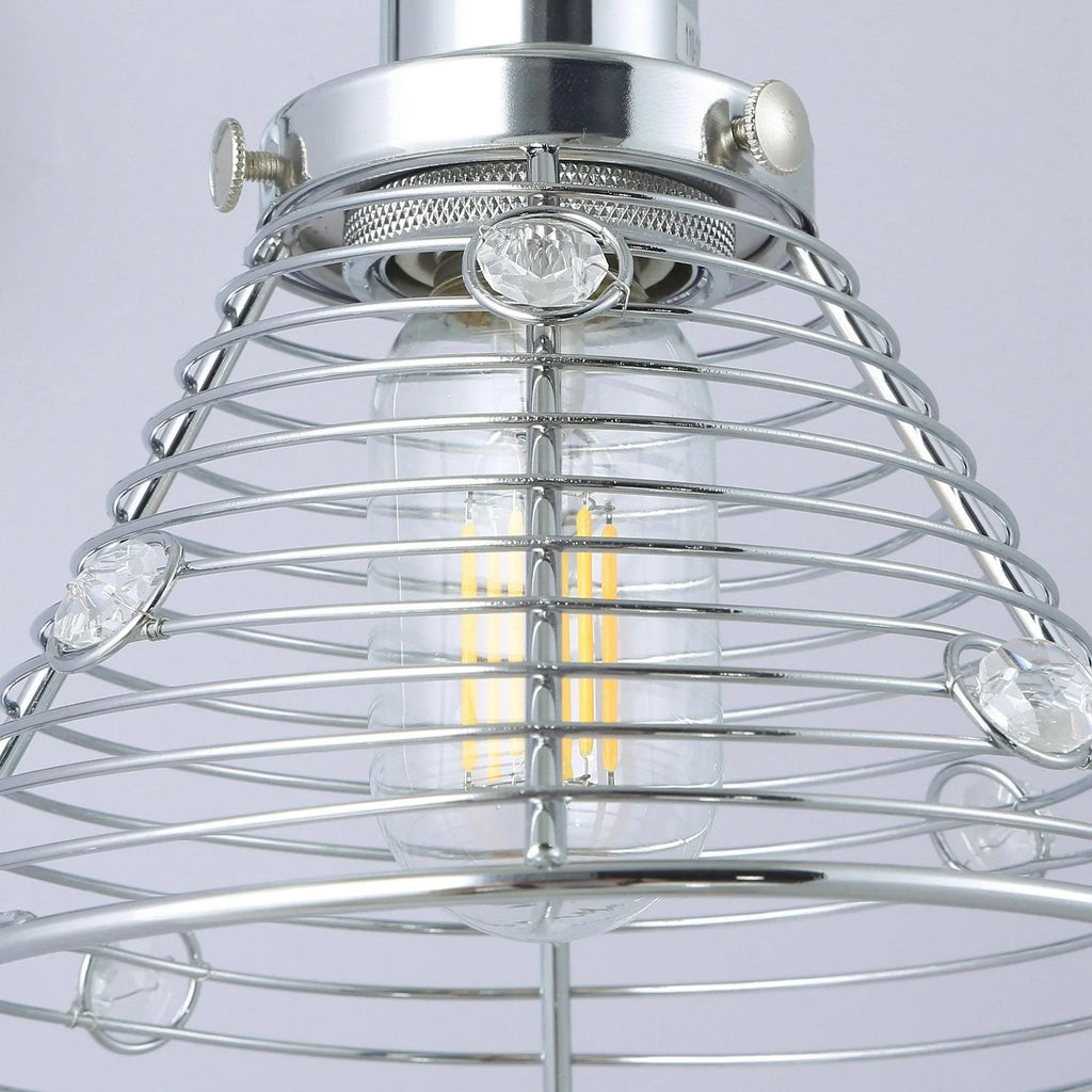 1-Light Modern Silver Wall Sconce Light