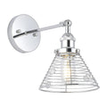 1-Light Modern Silver Wall Sconce Light