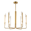 Perimost 34 Inch Faithe 6-Light Golden Luxury Chandelier