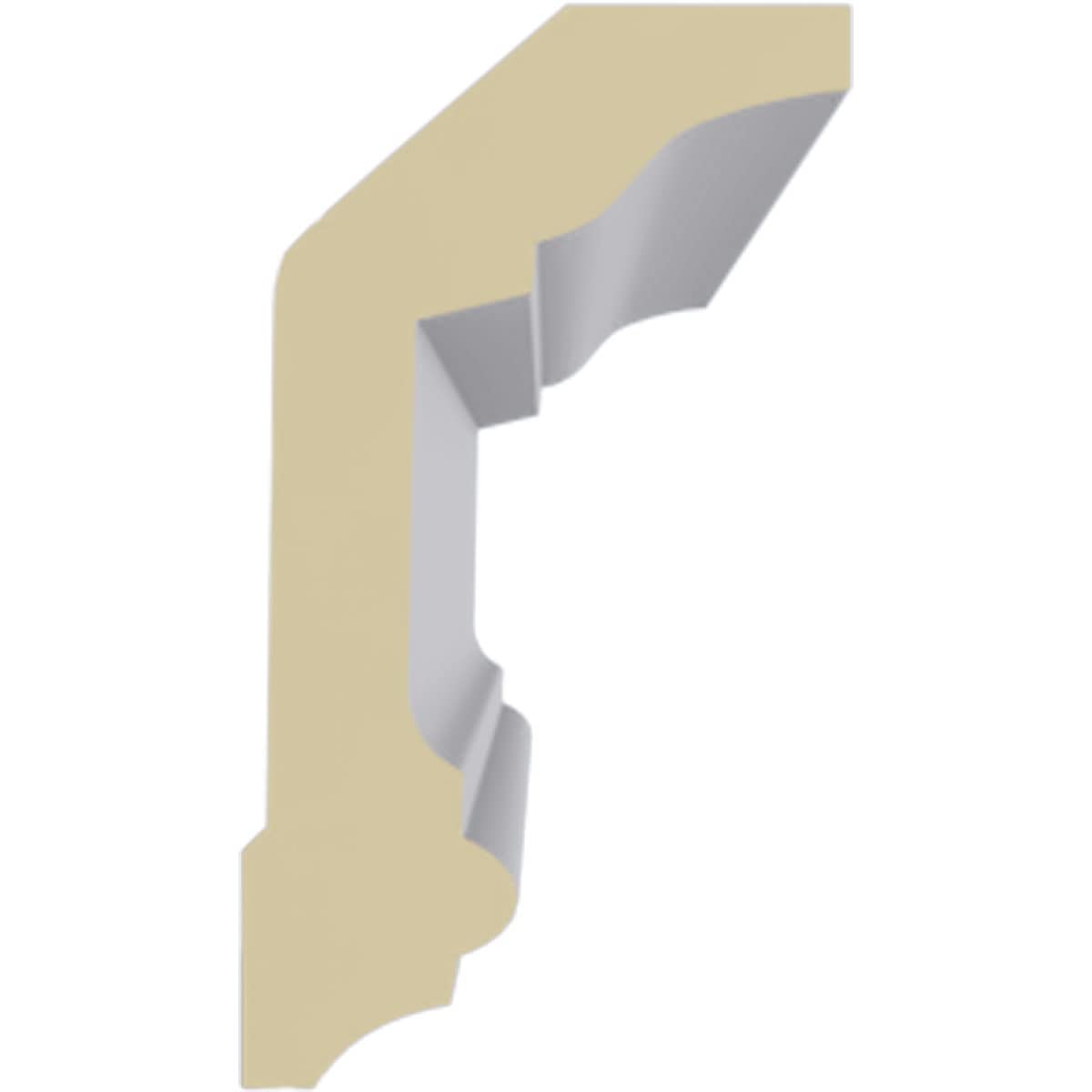 Holmdel Traditional Smooth Crown Moulding, 4"H x 2 1/4"P x 4 1/2"F x 94 1/2"L, Factory Primed (2-Pack)