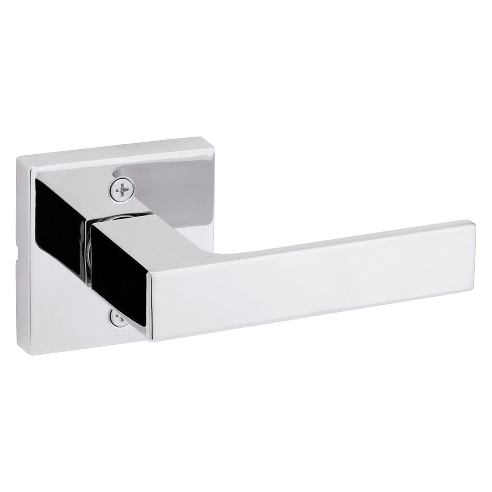 Singapore Dummy Door Handle, Single Sided Lever for Closets, French Double Doors, and Pantry, Polished Chrome