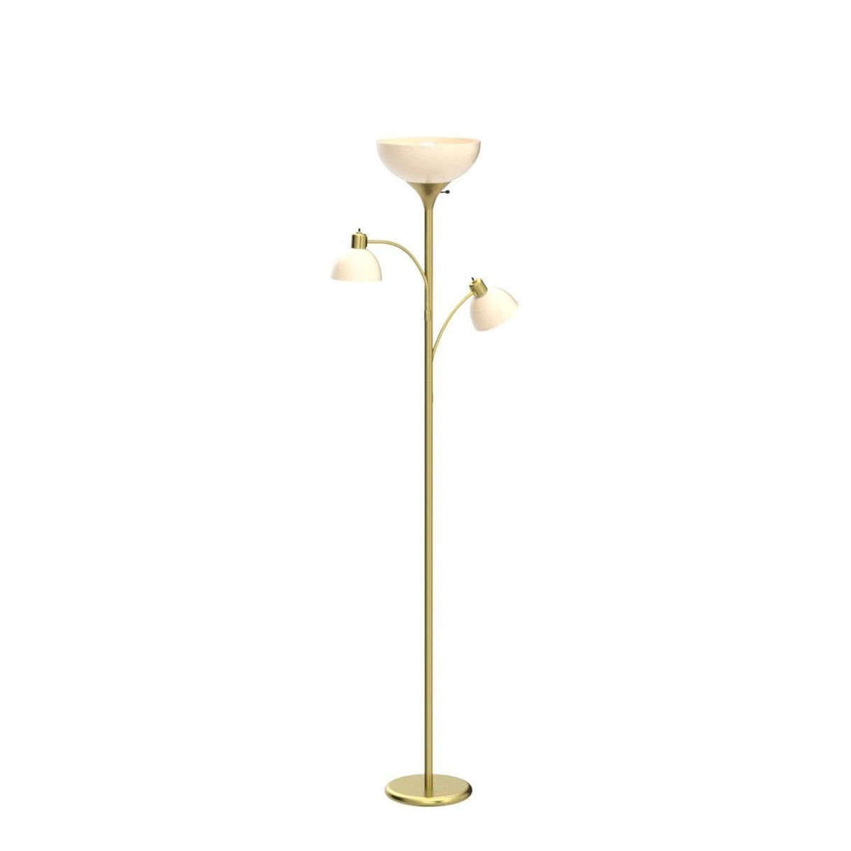 Sky Dome Double LED Floor lamp, Torchiere Super Bright Floor Lamp with 2 Reading Lamps s & Offices - Dimmable Tall