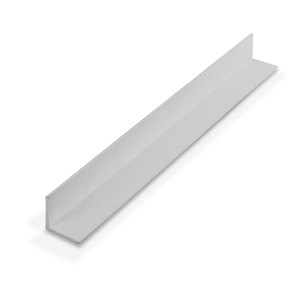 Plastics 1935-Wh White 3/4'' X 3/4'' X 5/64'' (.078'') Thick Styrene Plastic Even Leg Angle Moulding 48 Inch Lengths