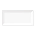 4-1/4x10 White Beveled Ceramic Subway Wall Tile Backsplashes|Bathroom Shower|Accent Wall - Glossy Finish (Box of