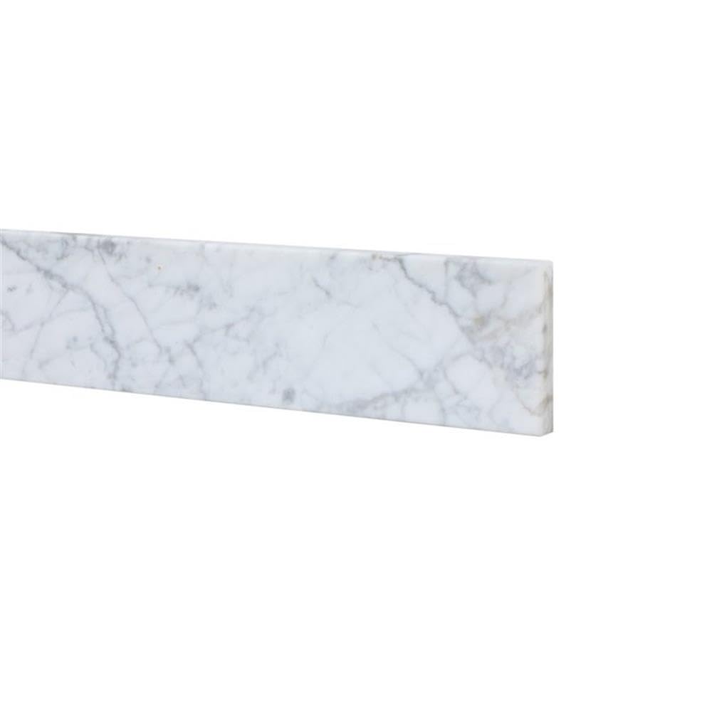 Napoli 32" Traditional Marble Backsplash in Carrara White