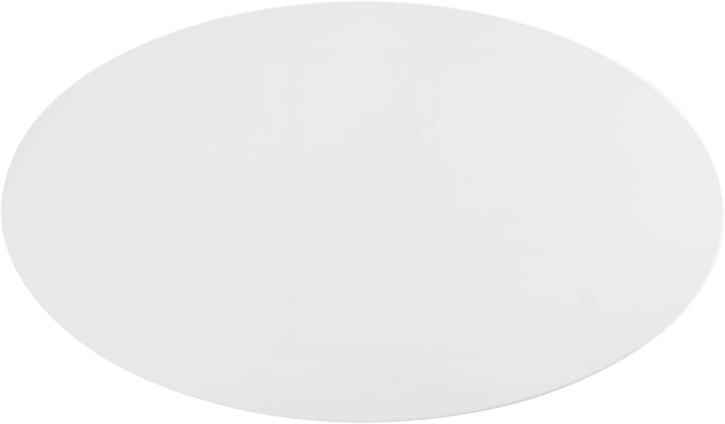 Inspired Saarinen Style Tulip Oval Pedestal Dining Table — White, 48″ Oval
