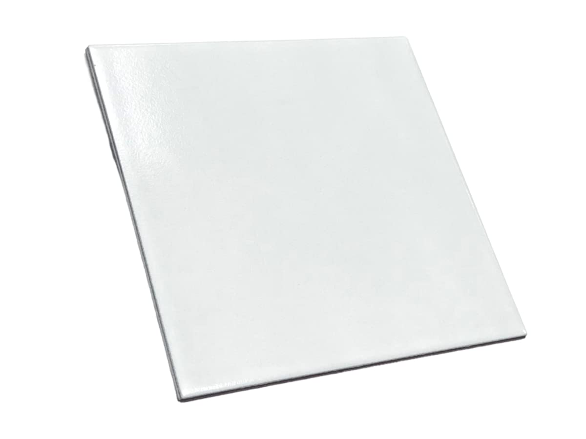 12x12 White Porcelain Floor and Wall Tile - Semi-Matte Glazed Finish Backsplash, Bathroom Shower, Flooring (1 Piece