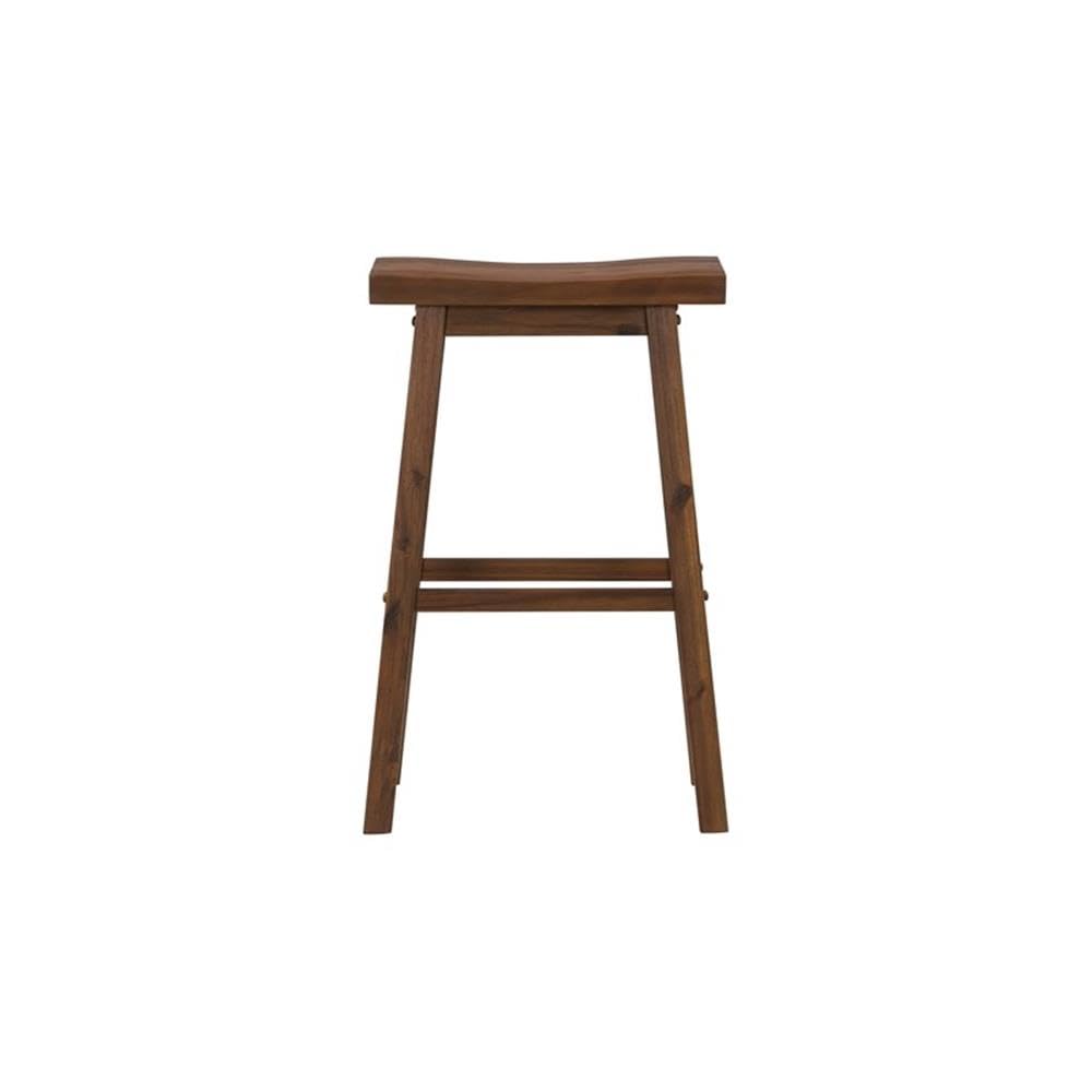 Inspired Platner Style Sonoma Backless Saddle Kitchen Bar Stool - Chestnut Wire-Brush - Set of 2