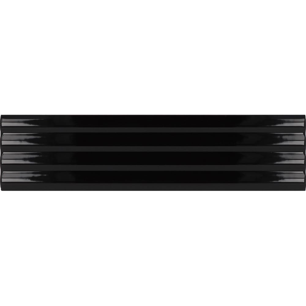 Deco Subway Ceramic Tile Black 2x8 Glossy 4.09 sq ft/case 38-Pack