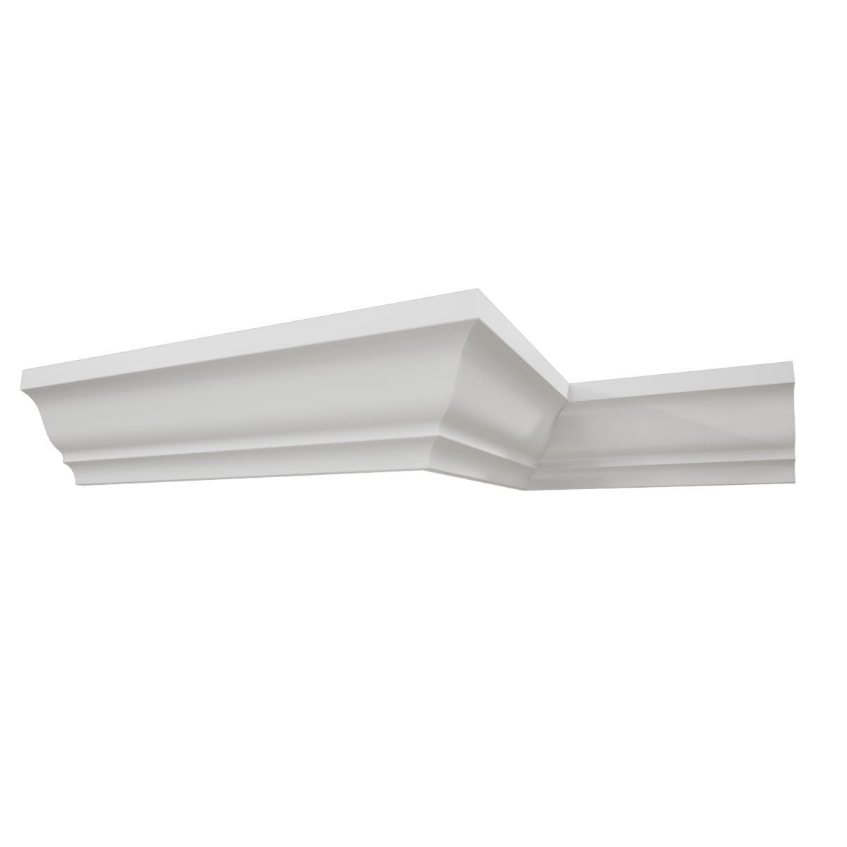 3"H x 2 1/8"P x 3 5/8"F x 96"L, TrueCraft PVC Crown Moulding, White
