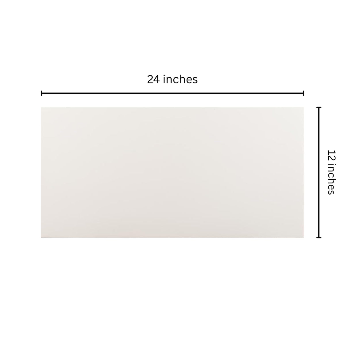 12x24 Matte White Porcelain Tile - 14 Sqft Box (7 Pieces), Ideal Walls, Showers, Kitchen Backsplash, Fireplace