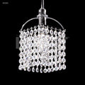 James R. Moder Contemporary Collection 1-Light Crystal Chandelier — Silver, 6in — Castelune Home