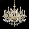 James R. Moder Maria Theresa Collection 16-Light Crystal Chandelier — Gold Lustre, 29in — Castelune Home