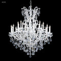 James R. Moder Maria Theresa Collection 25-Light Large Entry Crystal Chandelier — Silver, 46in — Castelune Home