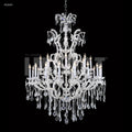 James R. Moder Maria Theresa Collection 25-Light Large Entry Crystal Chandelier — Silver, 46in — Castelune Home