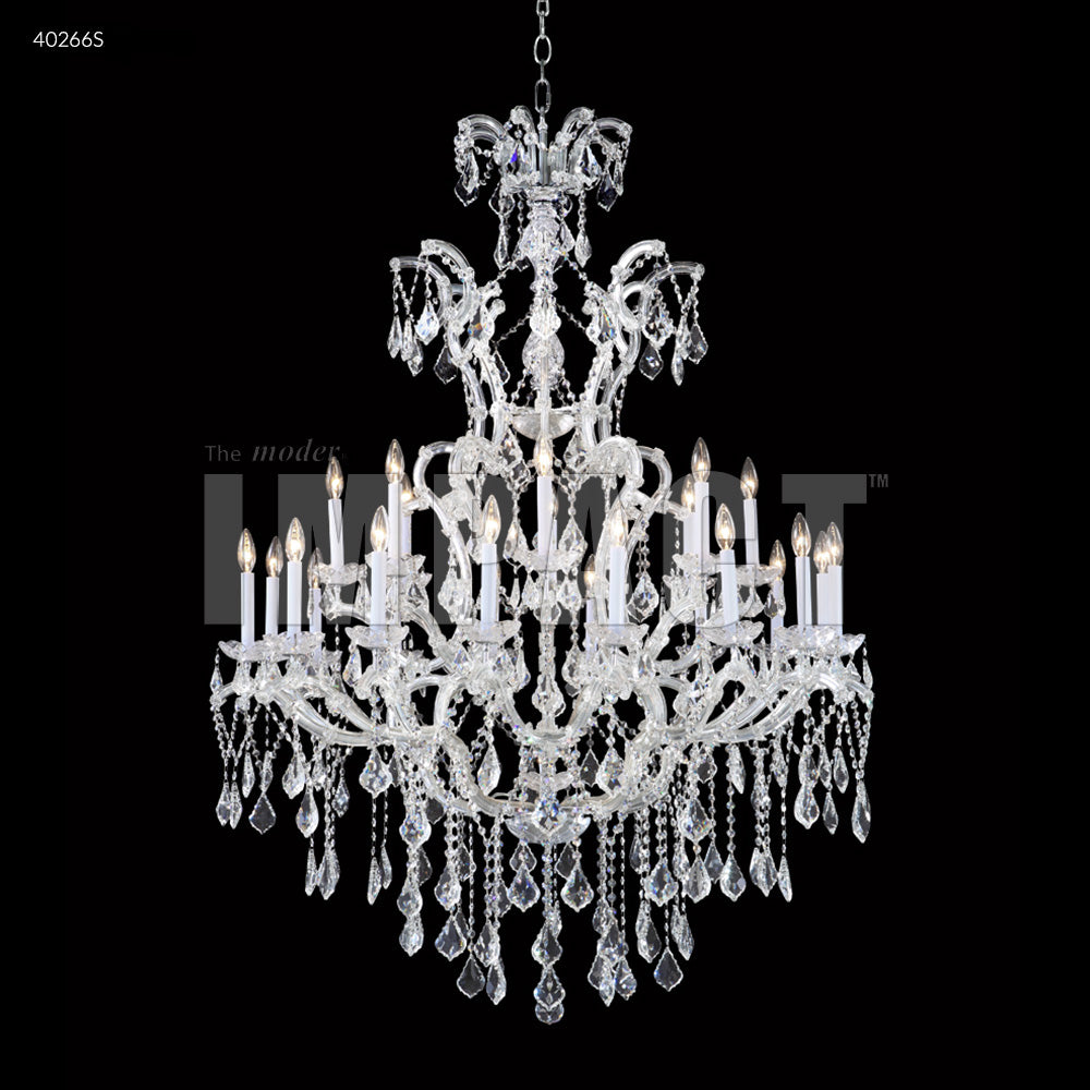 James R. Moder Maria Theresa Collection 25-Light Large Entry Crystal Chandelier — Silver, 46in — Castelune Home