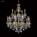 James R. Moder Brindisi Collection 15-Light Crystal Chandelier — Monaco Bronze, 36in — Castelune Home