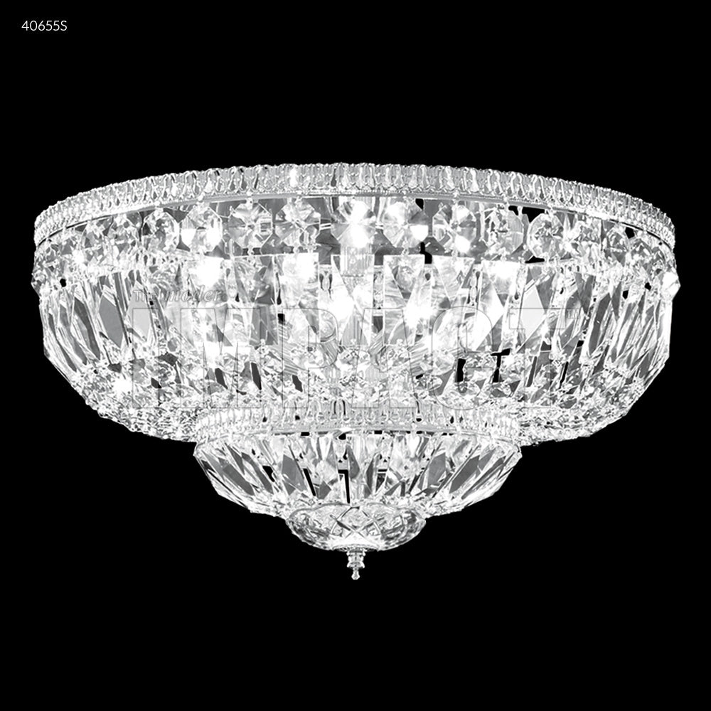 James R. Moder Flush Mount Collection 24-Light Flush Mount — Silver, 36in — Castelune Home