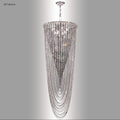 James R. Moder Contemporary Collection 8-Light Large Entry Crystal Chandelier — Silver, 21in — Castelune Home