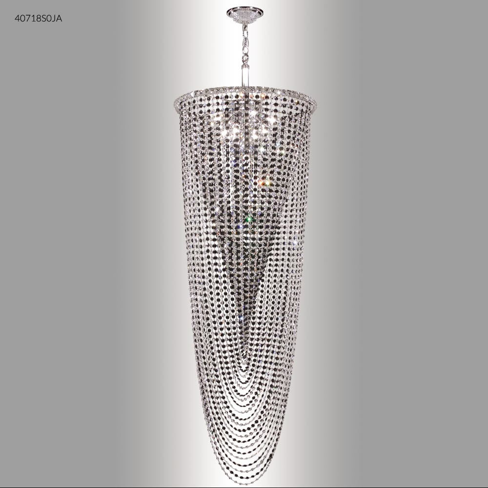 James R. Moder Contemporary Collection 8-Light Large Entry Crystal Chandelier — Silver, 21in — Castelune Home