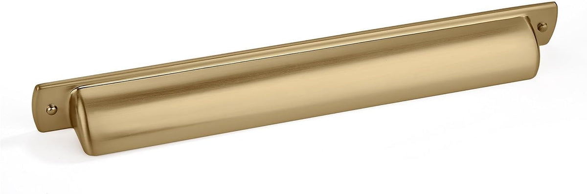 10 Pack 7" Drawer Pulls Brushed Brass Cabinet Cup Pulls Kitchen Hardware Brushed Gold Cabinet Handles Drawer Handles