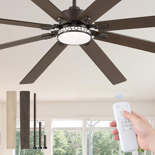 84" Ceiling Fan with LED Light and Remote - Oil Rubbed Bronze