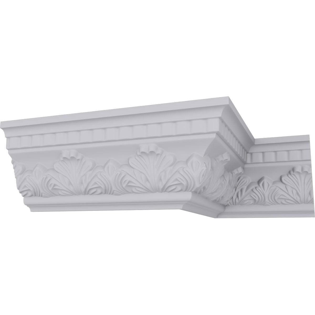 Devon Crown Moulding, 4 1/2"H x 3 1/4"P x 5 1/2"F x 94 1/2"L, Factory Primed
