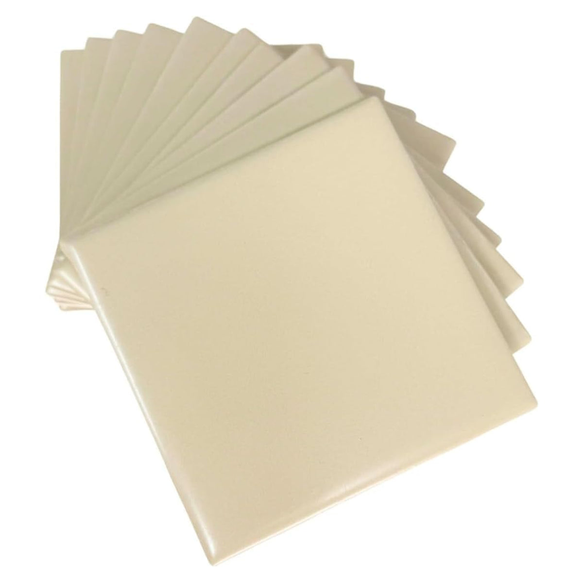 4.25 x 4.25 inch Matte Ceramic Tile - Box of 10, Ideal Wall & Kitchen Backsplash, Classic Square Shape, Smooth
