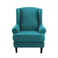 Solid Color Wingback Chair Covers 2 Piece, Wing Chair Slipcover Stretch Slipcovers for Wing Armchair Cover with