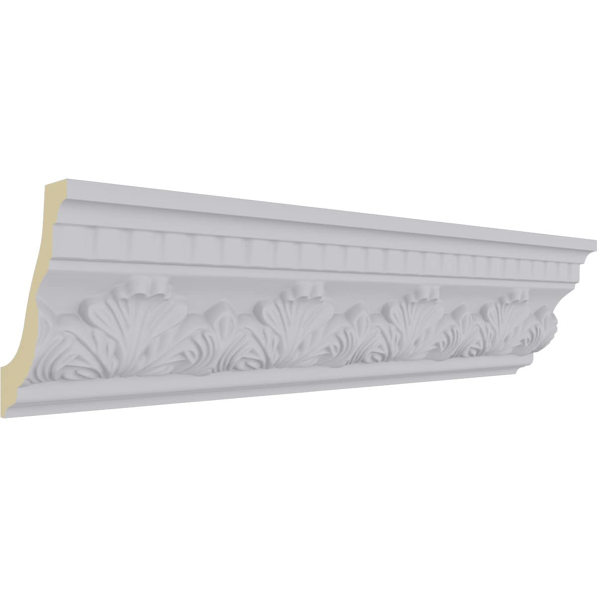 Devon Crown Moulding, 4 1/2"H x 3 1/4"P x 5 1/2"F x 94 1/2"L, Factory Primed