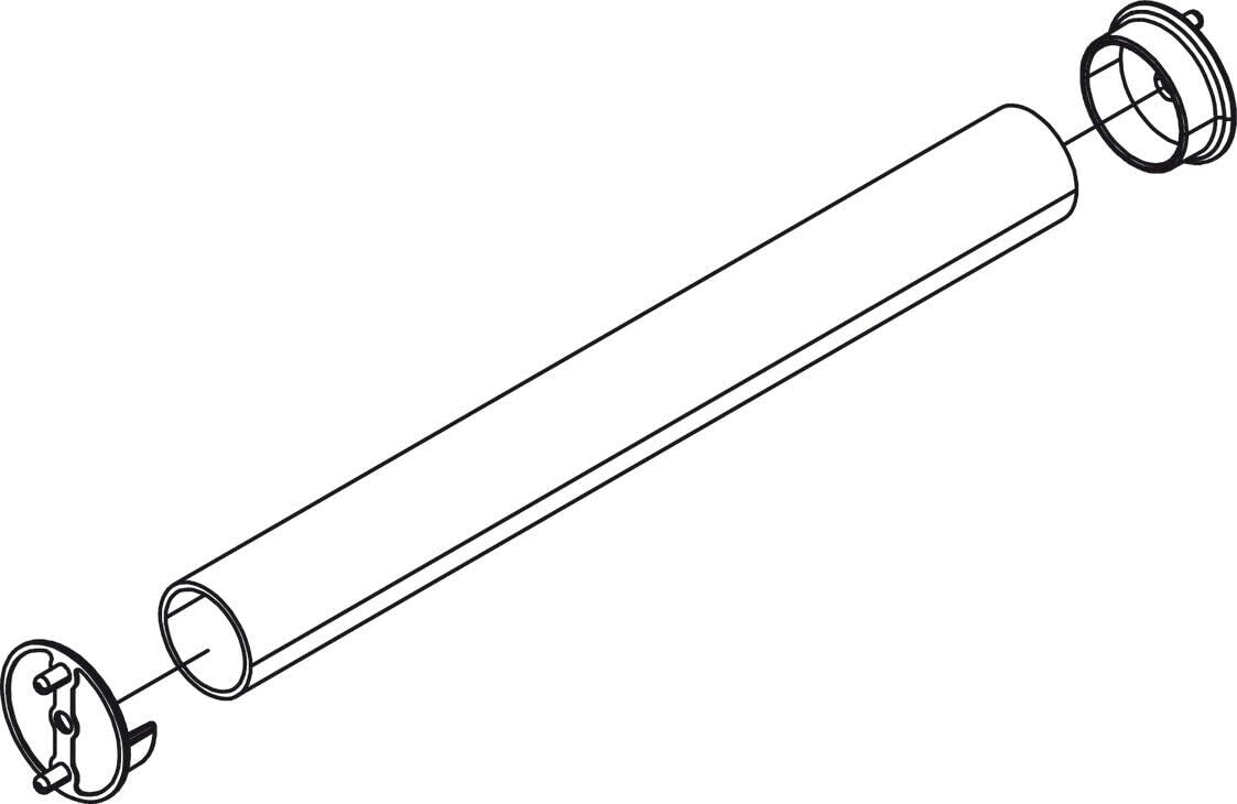 Premium 1 5/16 Inch Diameter Round Wardrobe Tube Closet Rod with End Supports (Black, 30" Wide Space)