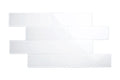 Glass Subway Backsplash Tile, 4x12, Bright White
