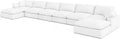 Cloud Modular Sectional Sofa, Oversized Down Feather Filled Sectional Sofa Comfy Upholstered Deep Seat Couches for Living Room, Convertible Spacious Sleeper Sofa Bed, Sofa Covers Washable&Replaceable