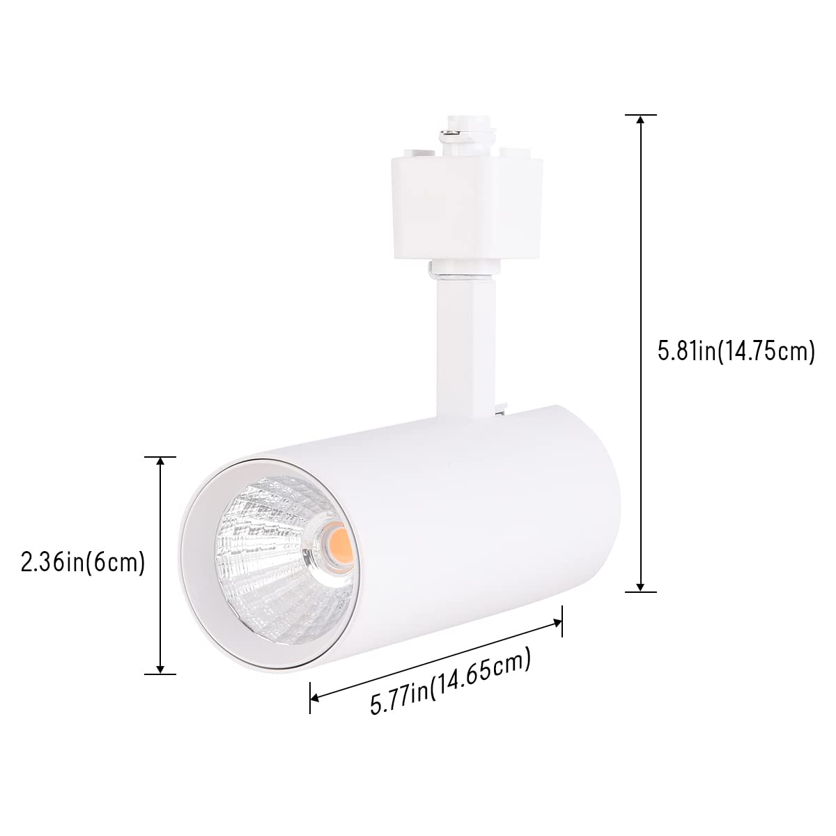 16.5W Dimmable H-Type LED Track Light, 6-Pack, 24°