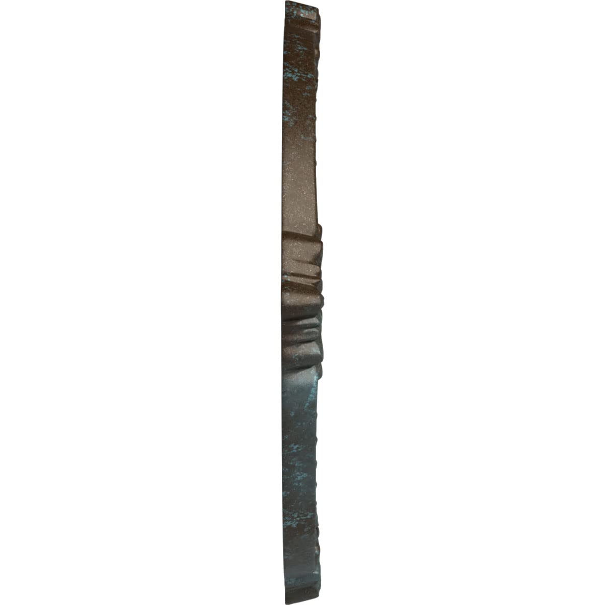 11-1/8" x 6-1/8" x 5/8" Benson Ceiling Medallion, Bronze Blue Patina