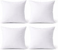 Premium 20 x 20 Throw Pillow Inserts Hypoallergenic Square Form Decorative Pillows for Sofa Couch Bed - Set of 4