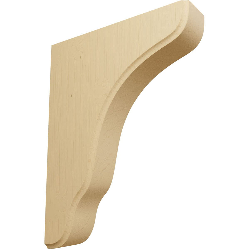 Plymouth Wood Wood Brackets, 1 3/4"W x 7 1/4"D x 9 1/2"H , Alder