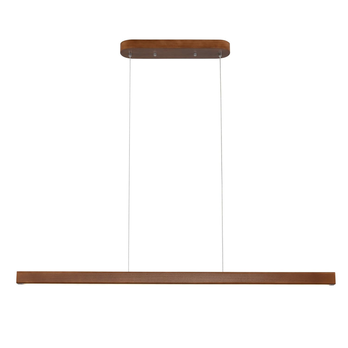 71" Wood Linear Pendant Light Modern LED Dimmable Ceiling Hanging Light Fixtures Wood Linear Chandeliers 40w Kitchen
