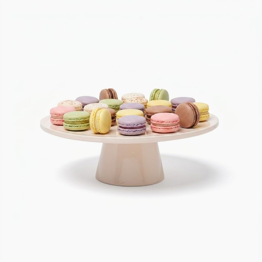 THE Cake Stand - 10 Inch Gloss Ceramic Pedestal Cake Stand, Modern Footed Dessert Stand for Cakes, Cupcakes, Cookies