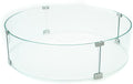 AMS Fireplace 27" Round Clear Tempered Glass Wind Guard f/Fire Pit Tables