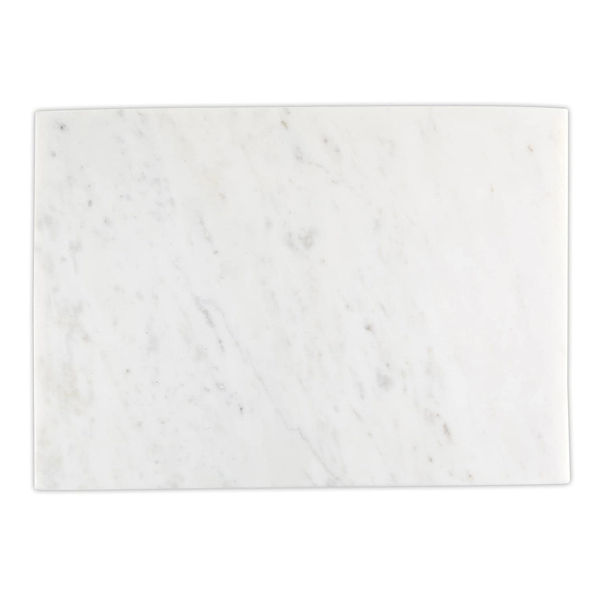 Waterfall Marble Tray - Elegant Table Display Riser Charcuterie Cheese Board Footed Stand, 14" x 10", White