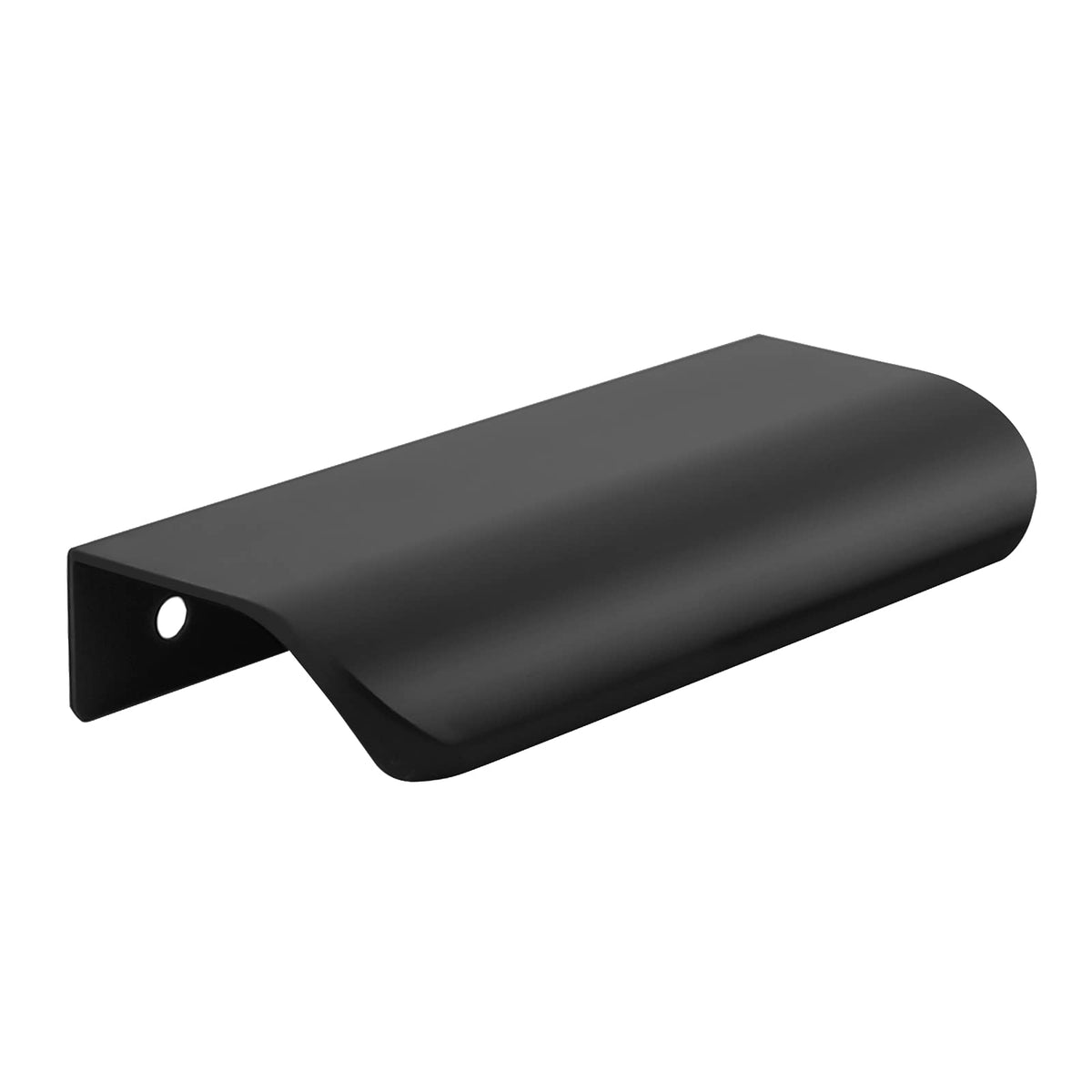 Black Cabinet Handles, Finger Pulls for Cabinet Edge Pulls 3 Inch 5 Pack | Tab Drawer Handles, Aluminum Alloy Flat