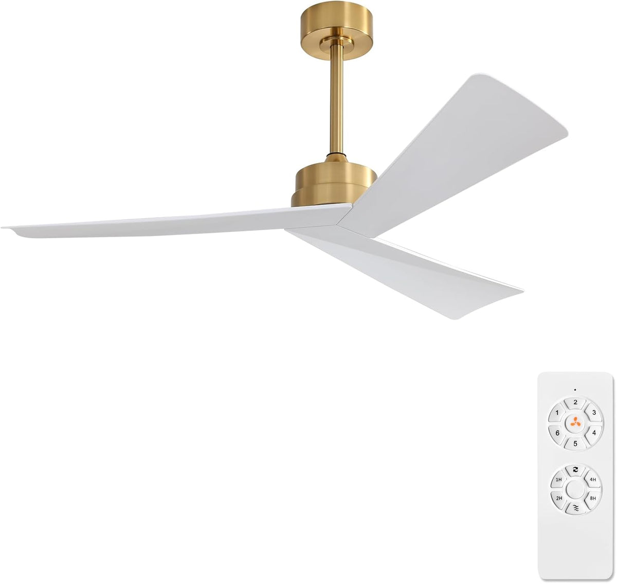 52" Ceiling Fan with Remote, No Light