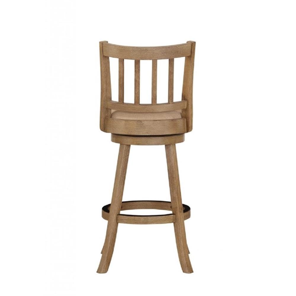 Inspired Bertoia Style Sheldon Bar Height Stool, 1 Pack, 29-Inch, 1-Pack, Driftwood Wire-Brush and Oatmeal