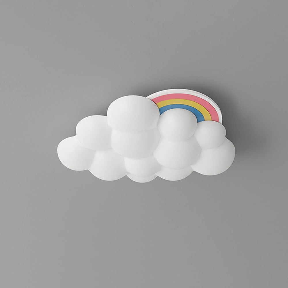 Modern White Cloud Kids Room LED Ceiling Light Fixtures Nordic Rainbow Flush Mount Ceiling Lamp Bedroom Ceiling