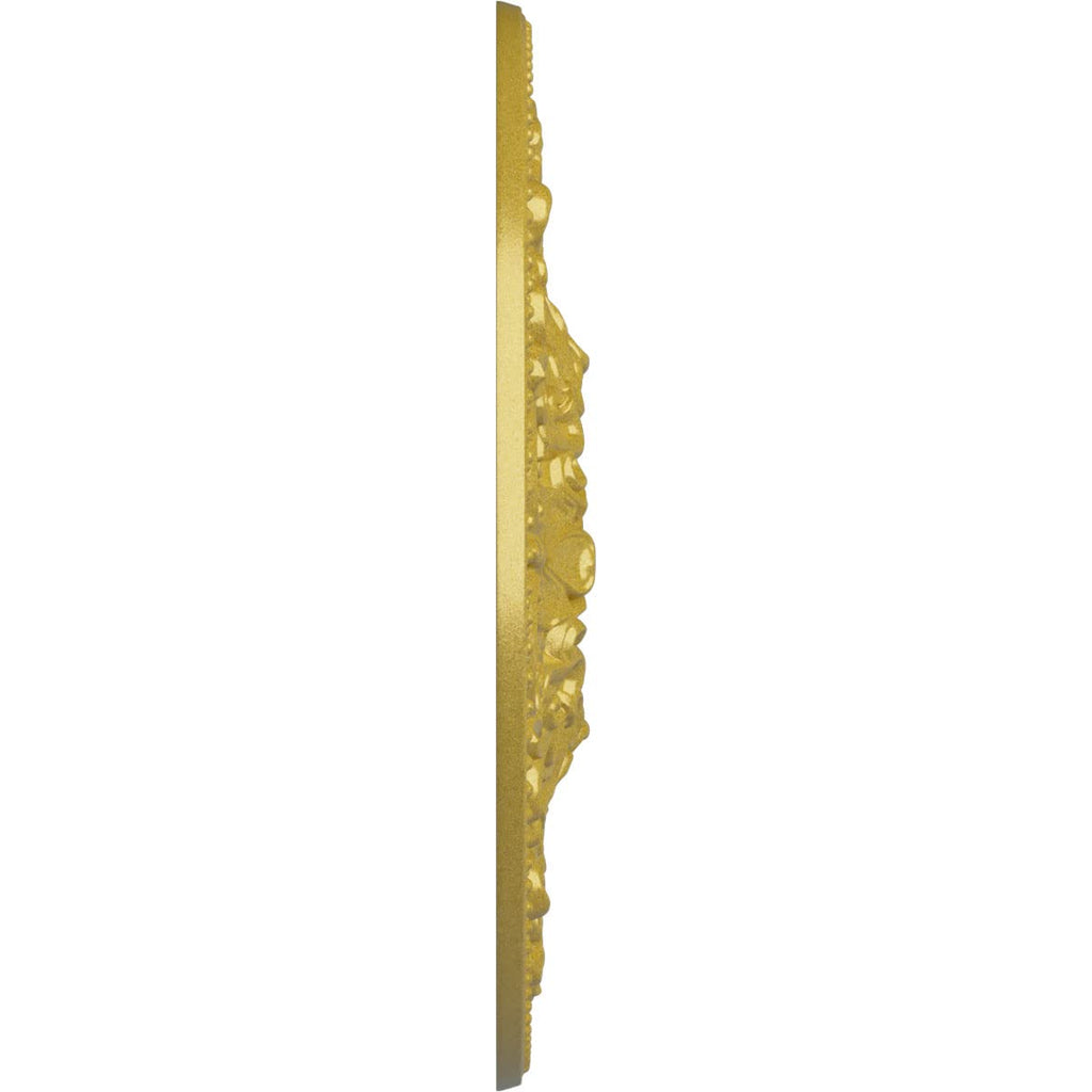 23 7/8 OD x 4" ID x 2 1/8 P Ashley Ceiling Medallion (fits Canopies up to 4 3/4), Hand-Painted, Rich Gold