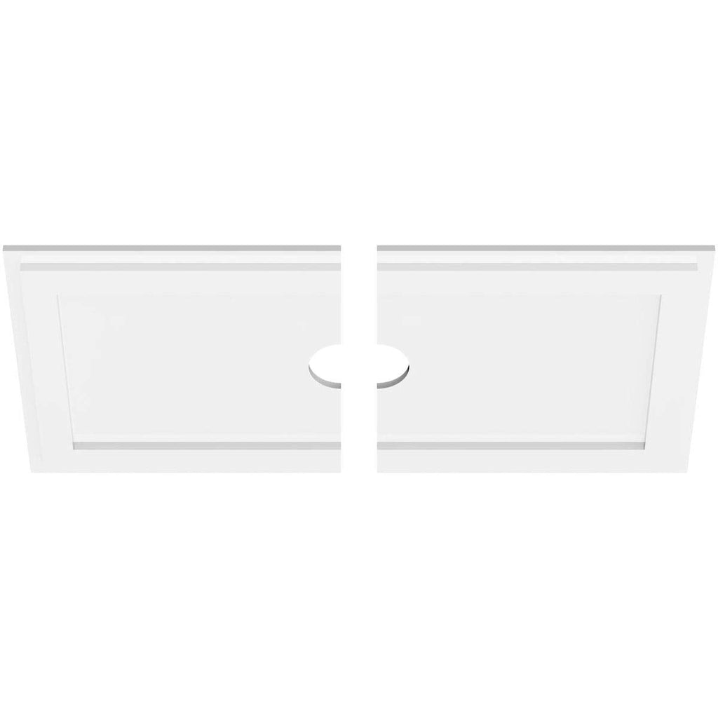 03000 Rectangle Architectural Grade PVC Contemporary, Two Piece Urethane Ceiling Medallions 30"W x 15"H x