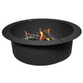 Ash & Ember 33" Outside Dia Steel Fire Pit Liner x 27" Inside - 4 Panel Liner 1.5mm Thick Steel, DIY Above or
